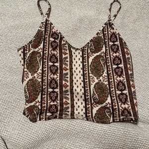 Patterned tank top crop top